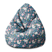 Puf Pearshape Jednorožec v květinách