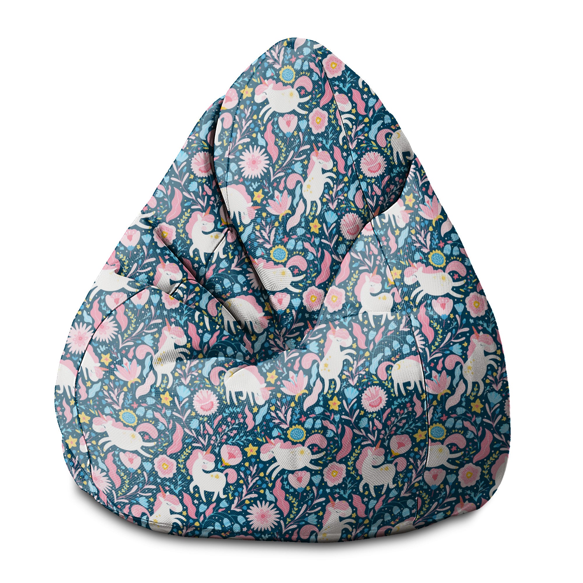 Pearshape Puff Unicorn in the Flowers-S-Velvet