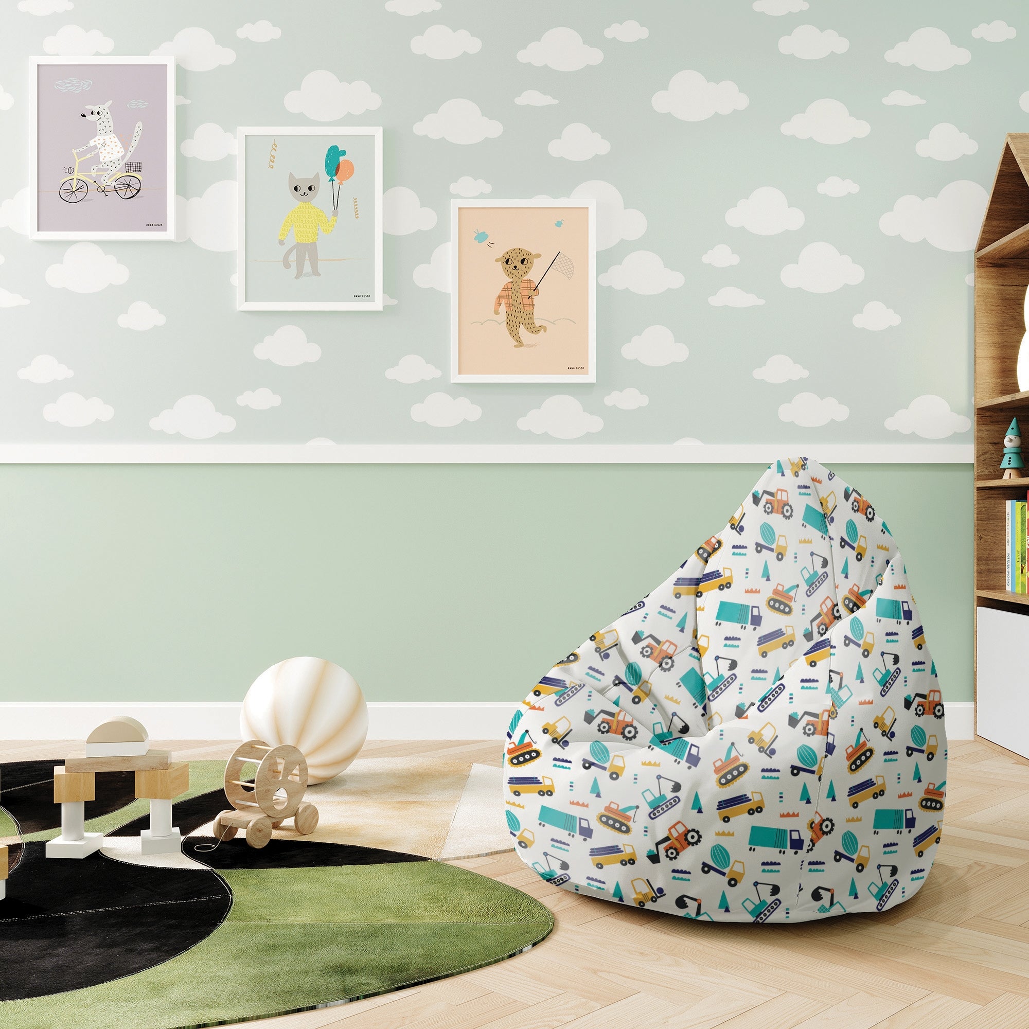 Puf Pearshape Vehicle Pattern-S-Oxford