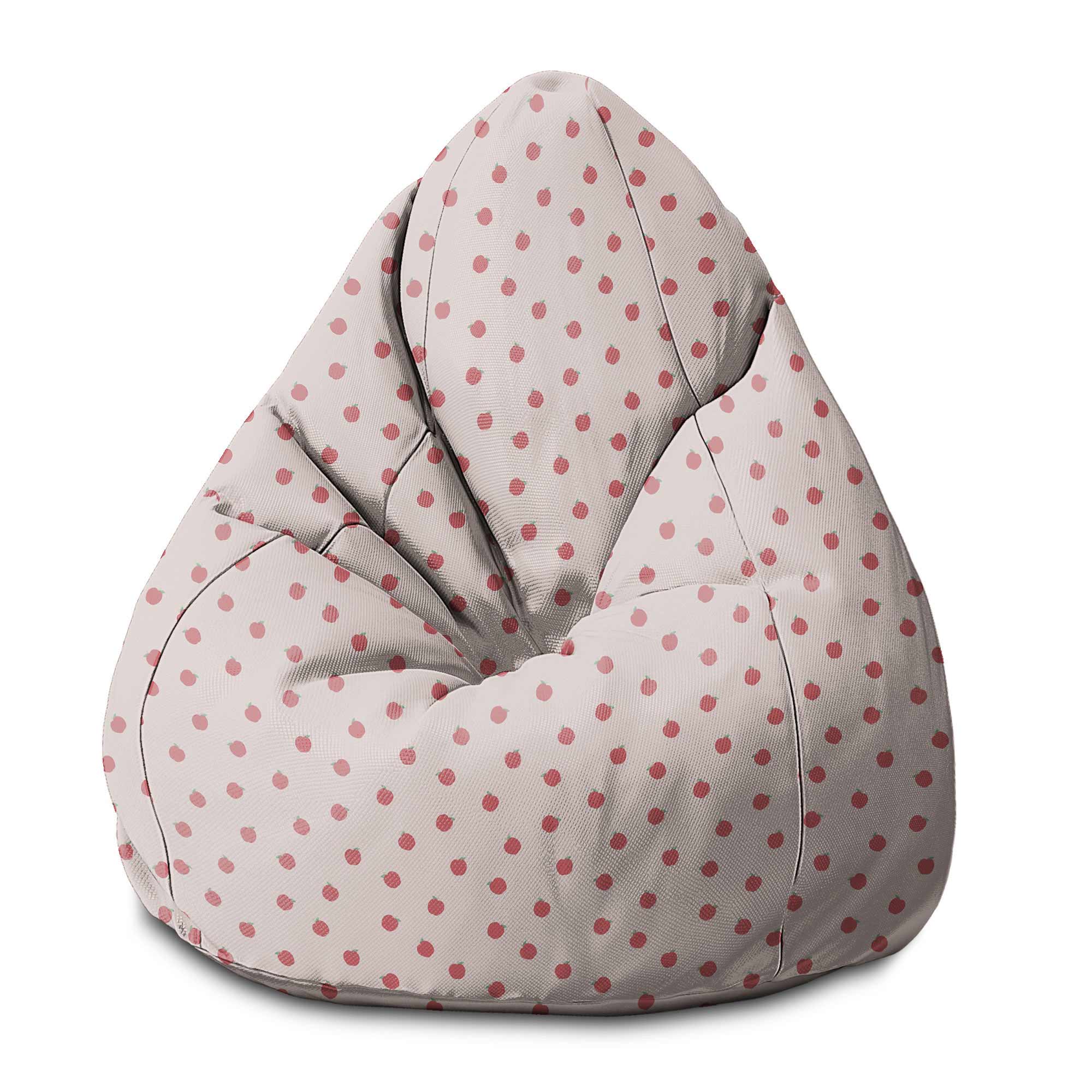 Puf Pearshape Červená Jablka-S-Oxford