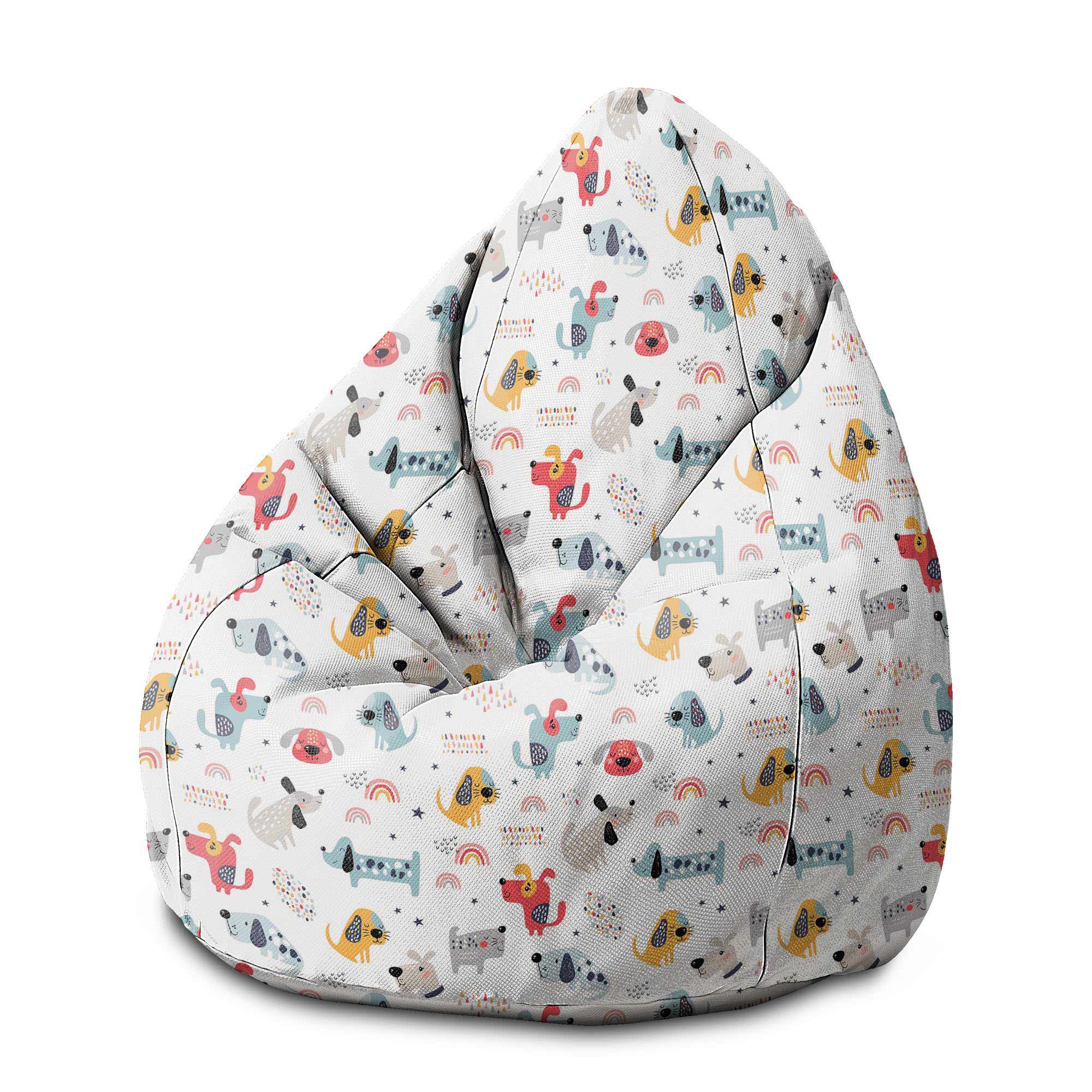 Sedací vak Pearshape Rainbow a Dog-M-Oxford