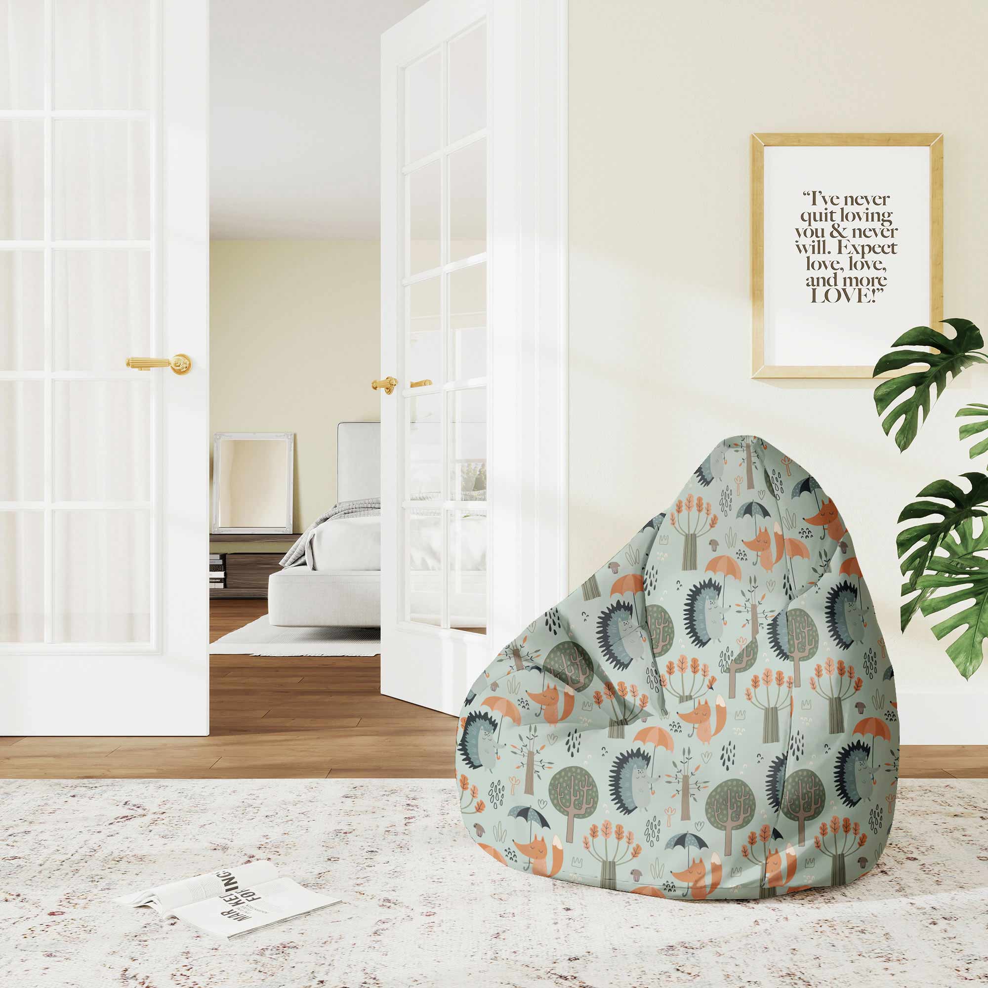 Puf Pearshape Autumn Forest-M-Velvet