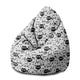 Puf Pearshape Black and White Cats-M-Oxford