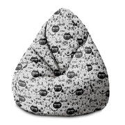 Puf Pearshape Černé a bílé kočky-S-Velvet