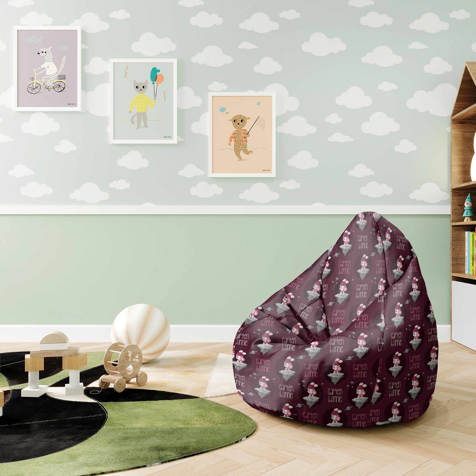 Puf Pearshape Capten Bunny-S-Velvet