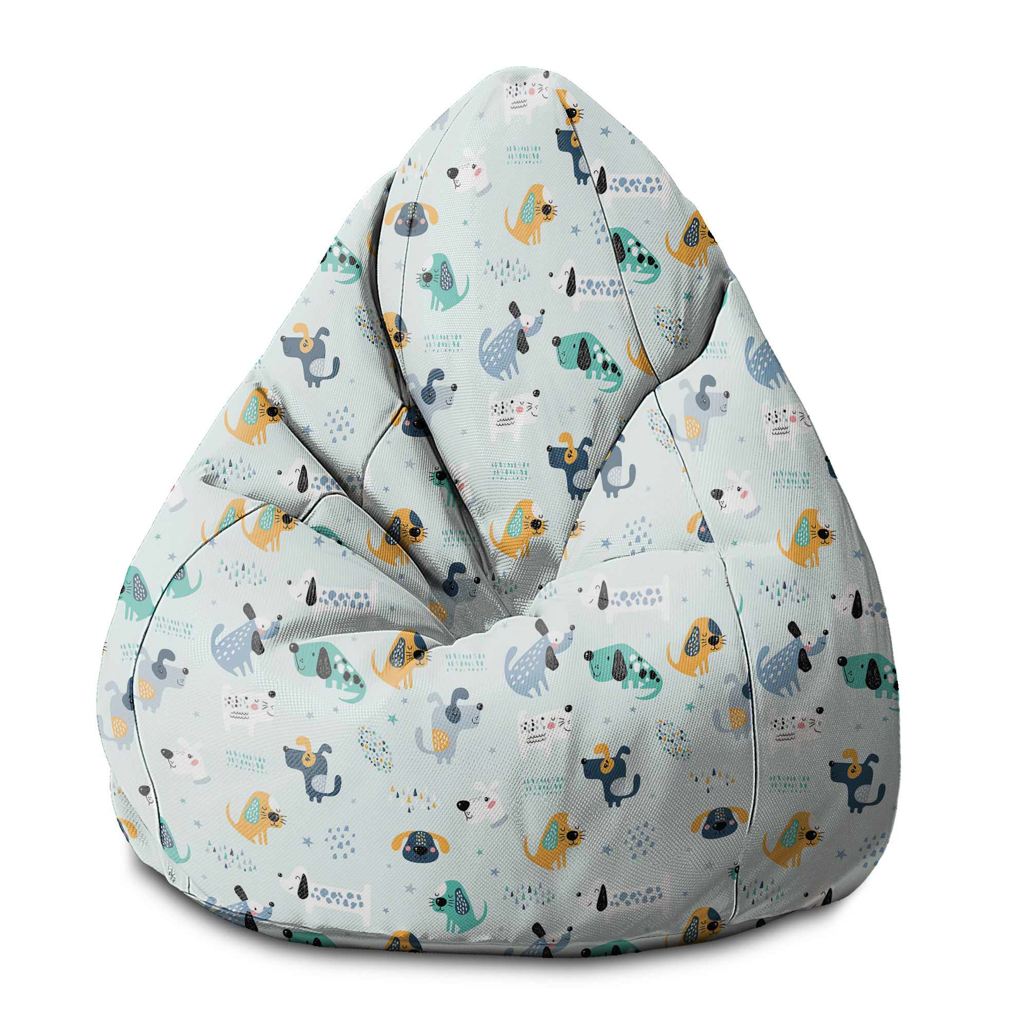 Puf Pearshape Kreslené Barevné Psy