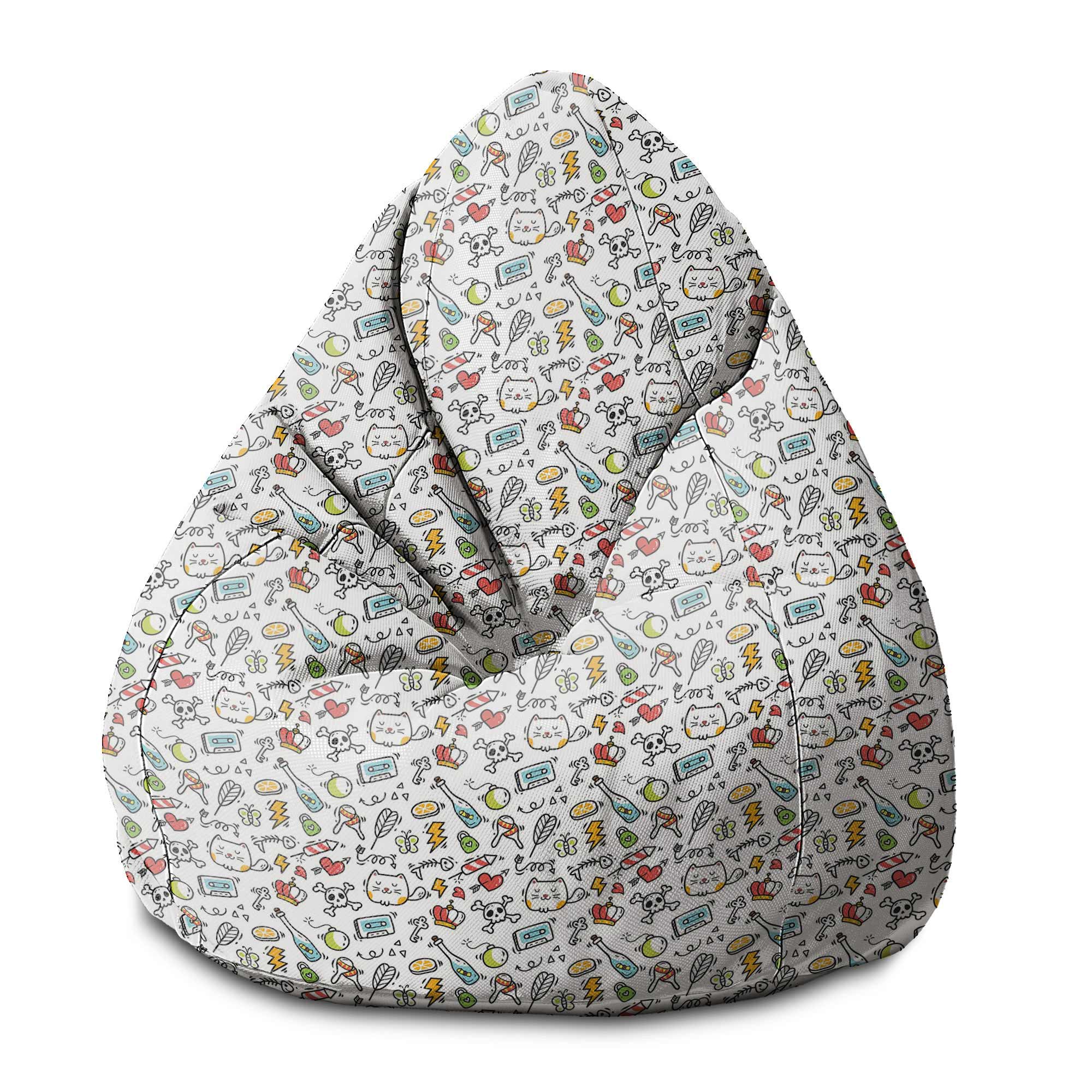 Puf Pearshape Cartoon Creepy Cat-S-Oxford