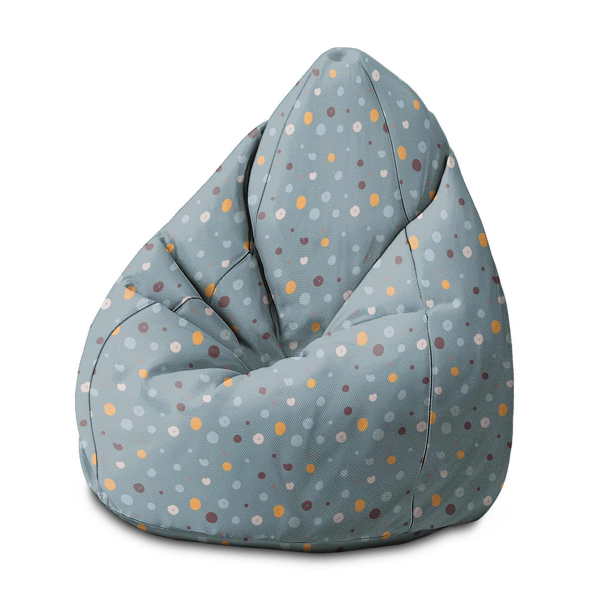 Puf Birnenform Bunte Punkte-M-Samt