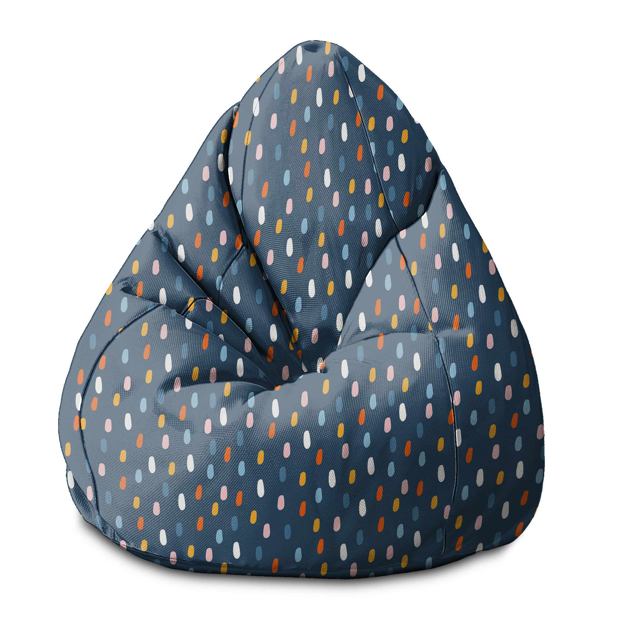 Puf Pearshape Barevný Déšť