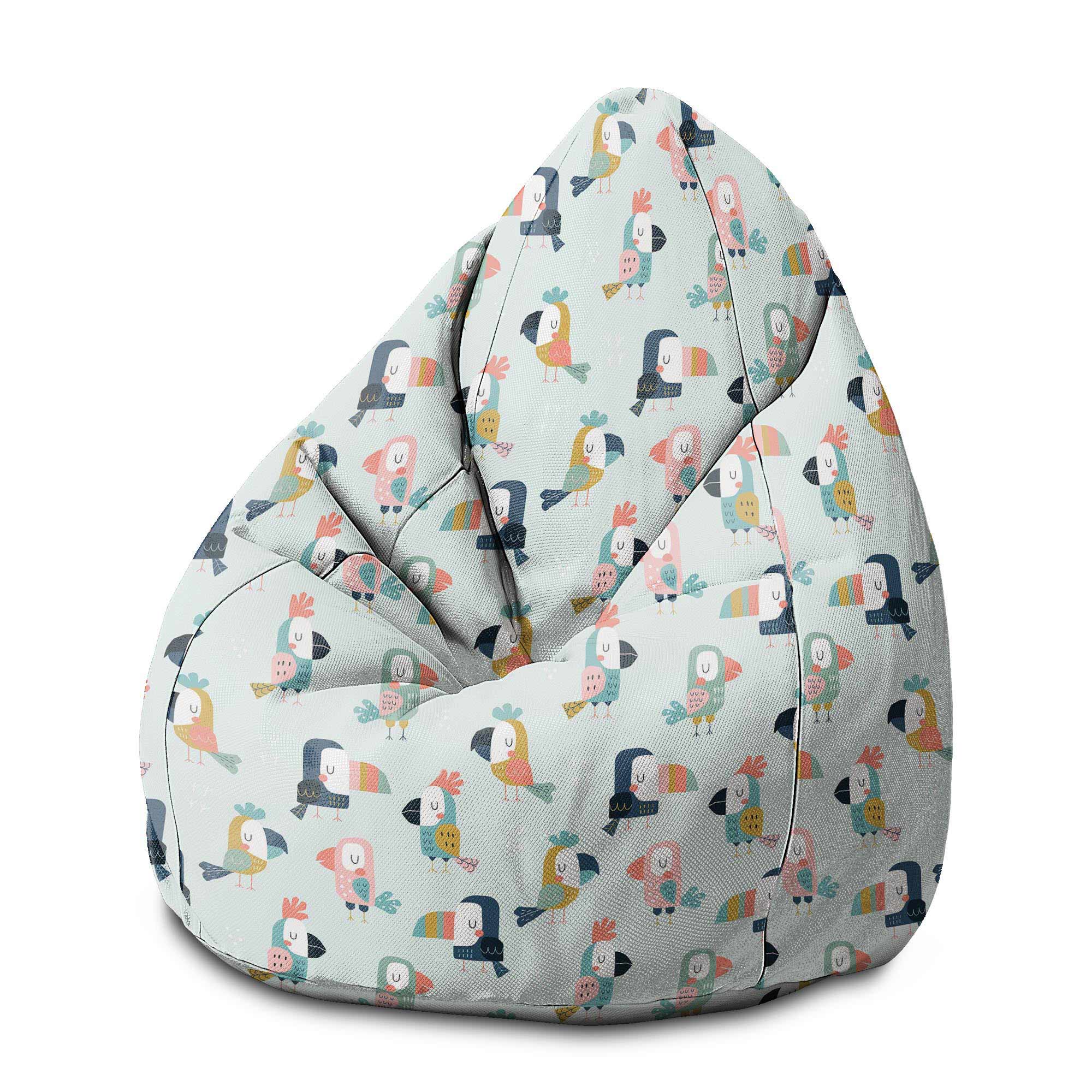 Puf Pearshape Cute Parrots-M-Velvet