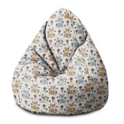 Puf Pearshape Dogs and Flowers-S-Velvet