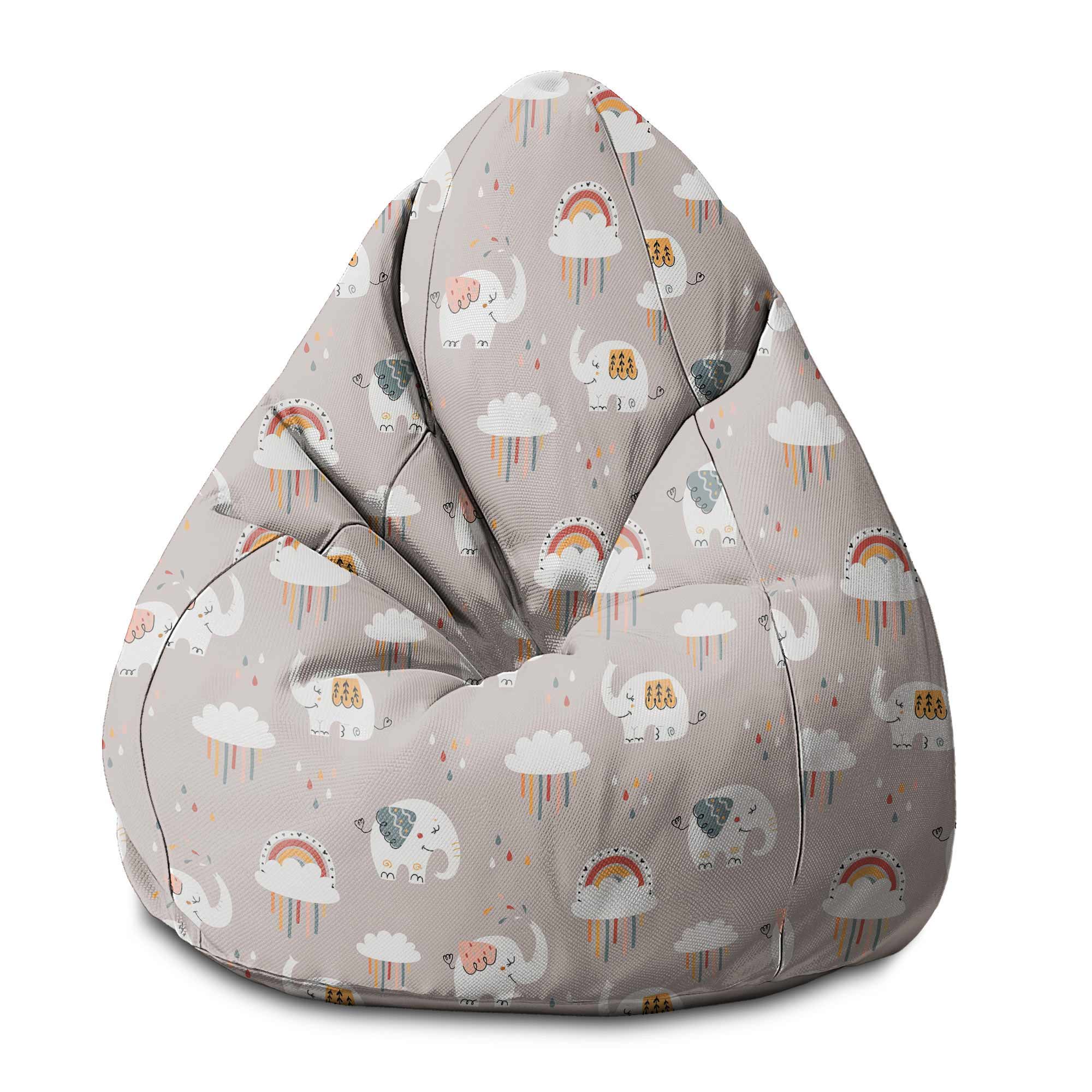 Puf Pearshape Elephant and Rainbow Clouds-S-Oxford
