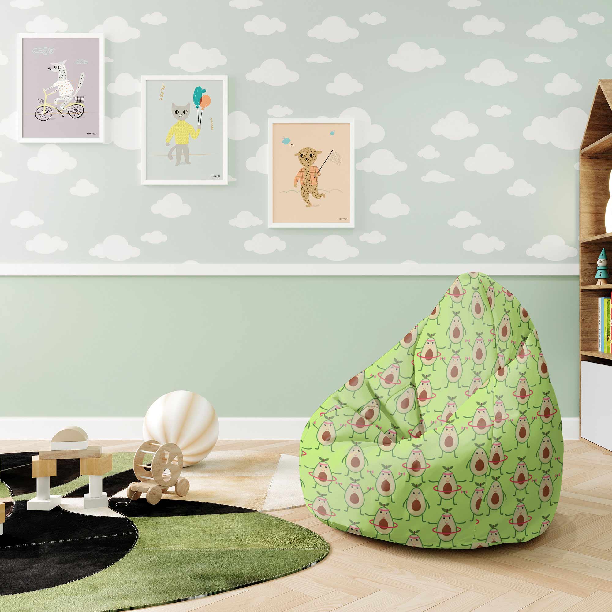 Puf Pearshape Cvičiace Avokáda