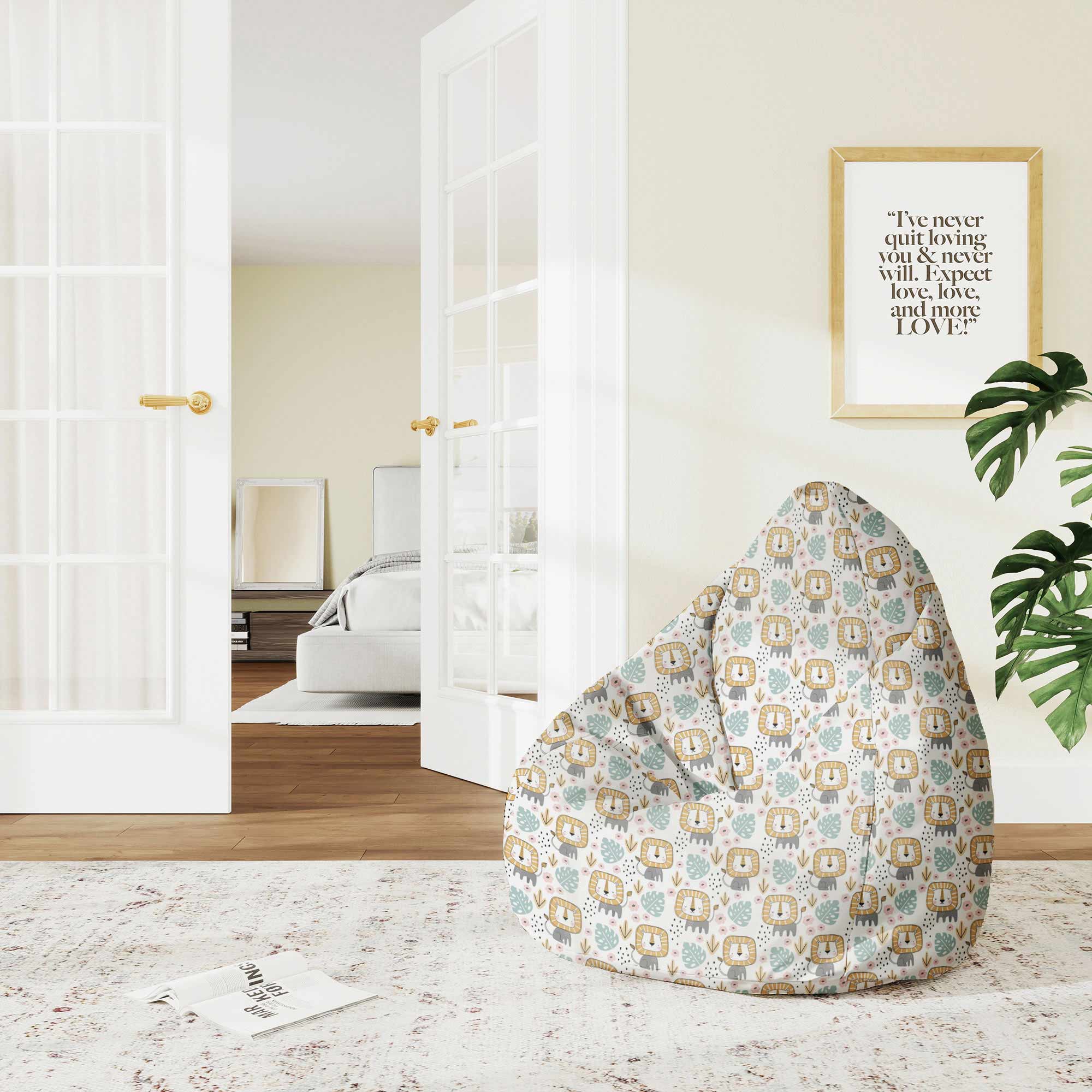 Puf Pearshape Lion in the Jungle-M-Velvet