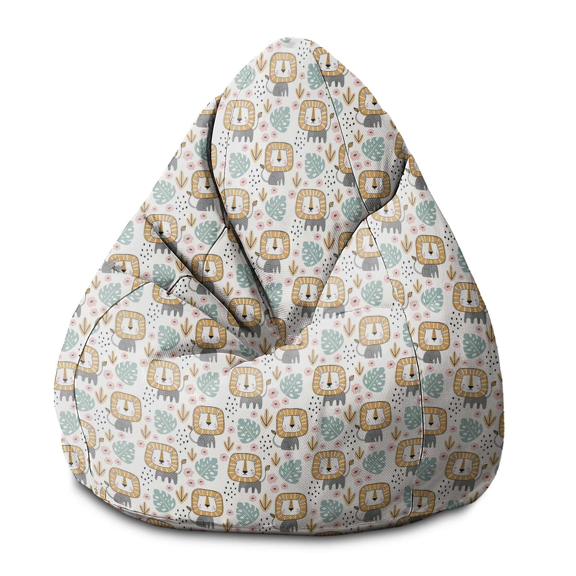 Pearshape Pouf Lion in the Jungle