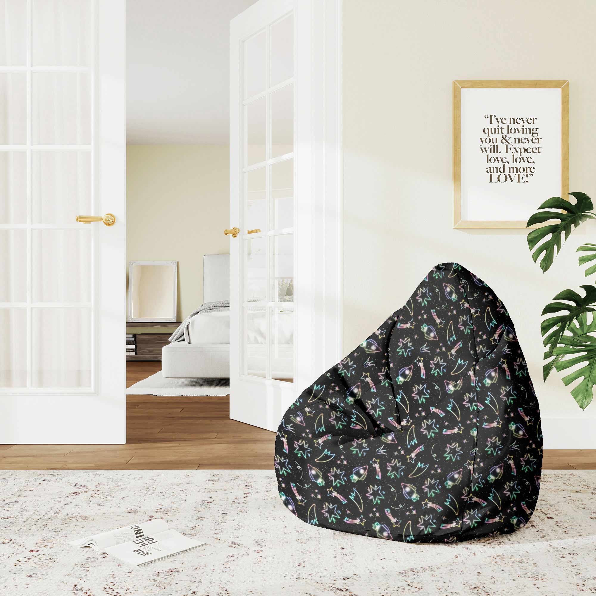 Puf Pearshape Neon Galaxy-M-Oxford