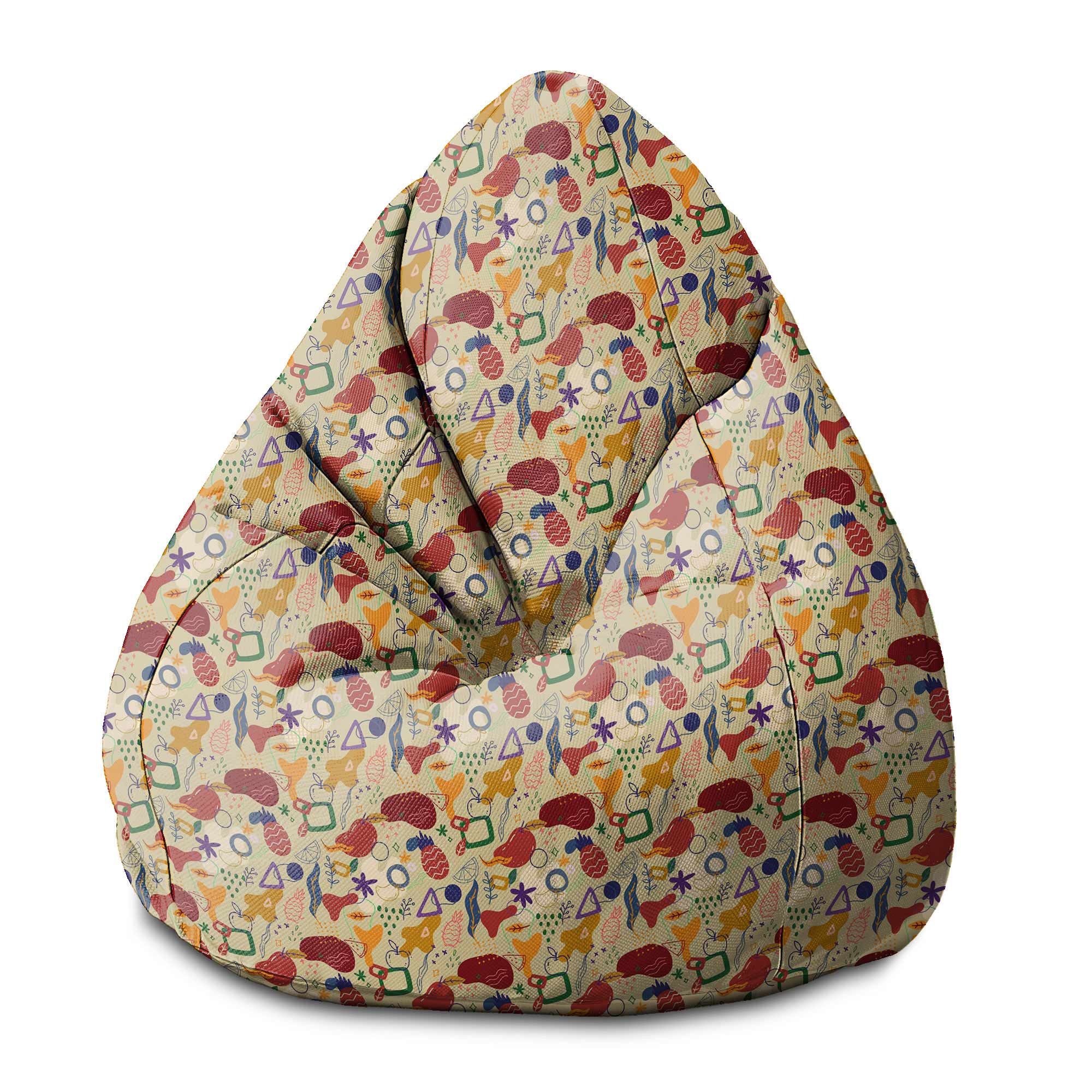 Puf Pearshape Abstract Fruits-S-Velvet