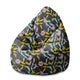 Puf Pearshape Garden Sketch-M-Velvet