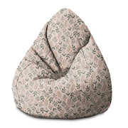 Sedací vak Pearshape Botanický béžový vzor-S-Velvet