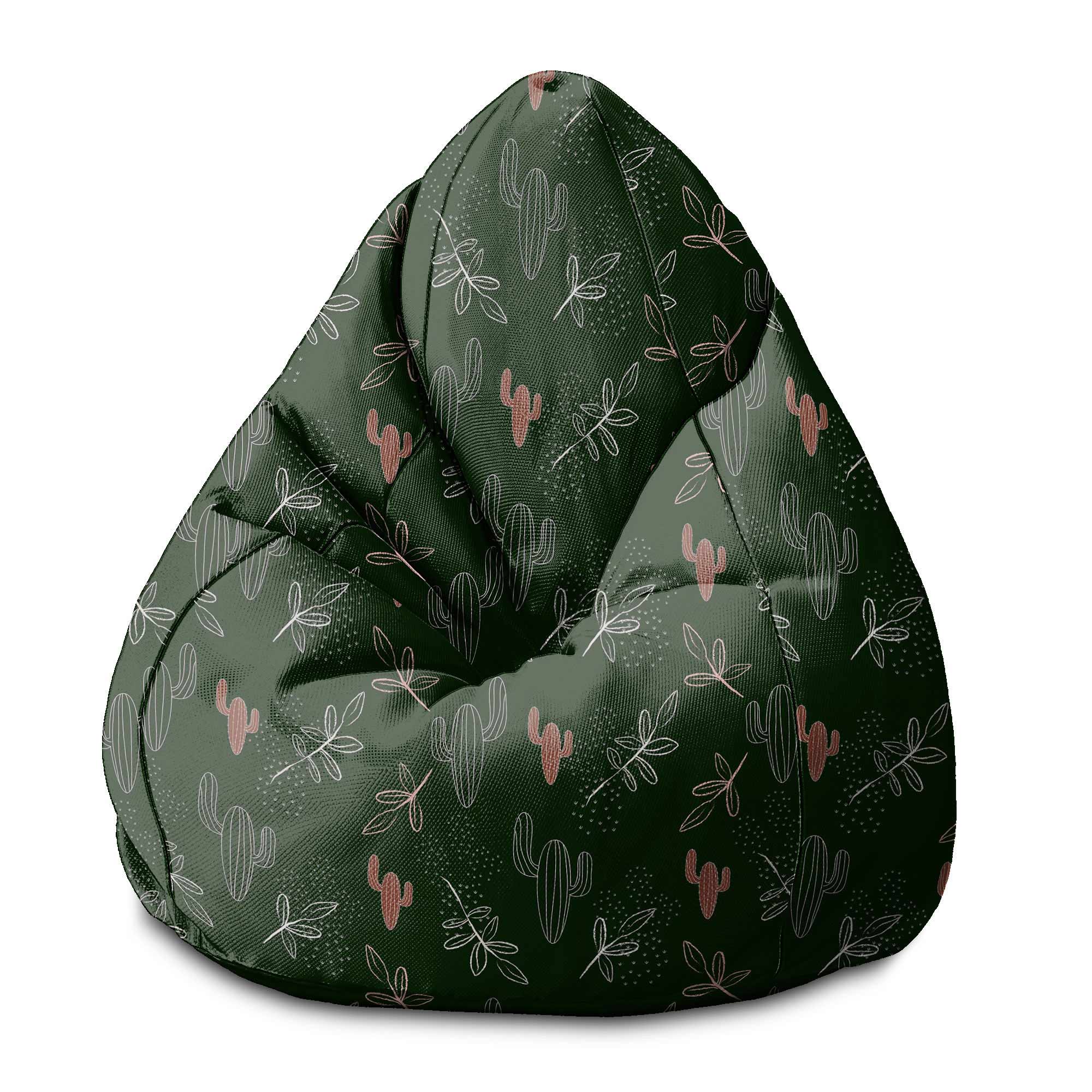 Puf Pearshape Kaktusové Kresby