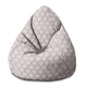 Puf Pearshape Sedmikrásky na šedé