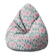 Puf Pearshape Delicate Pink Flowers-M-Oxford