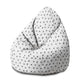 Pearshape Pouf Drawn Circles-M-Oxford