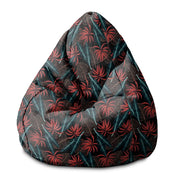 Puf Pearshape Exotické listy na tmavom-S-Oxford