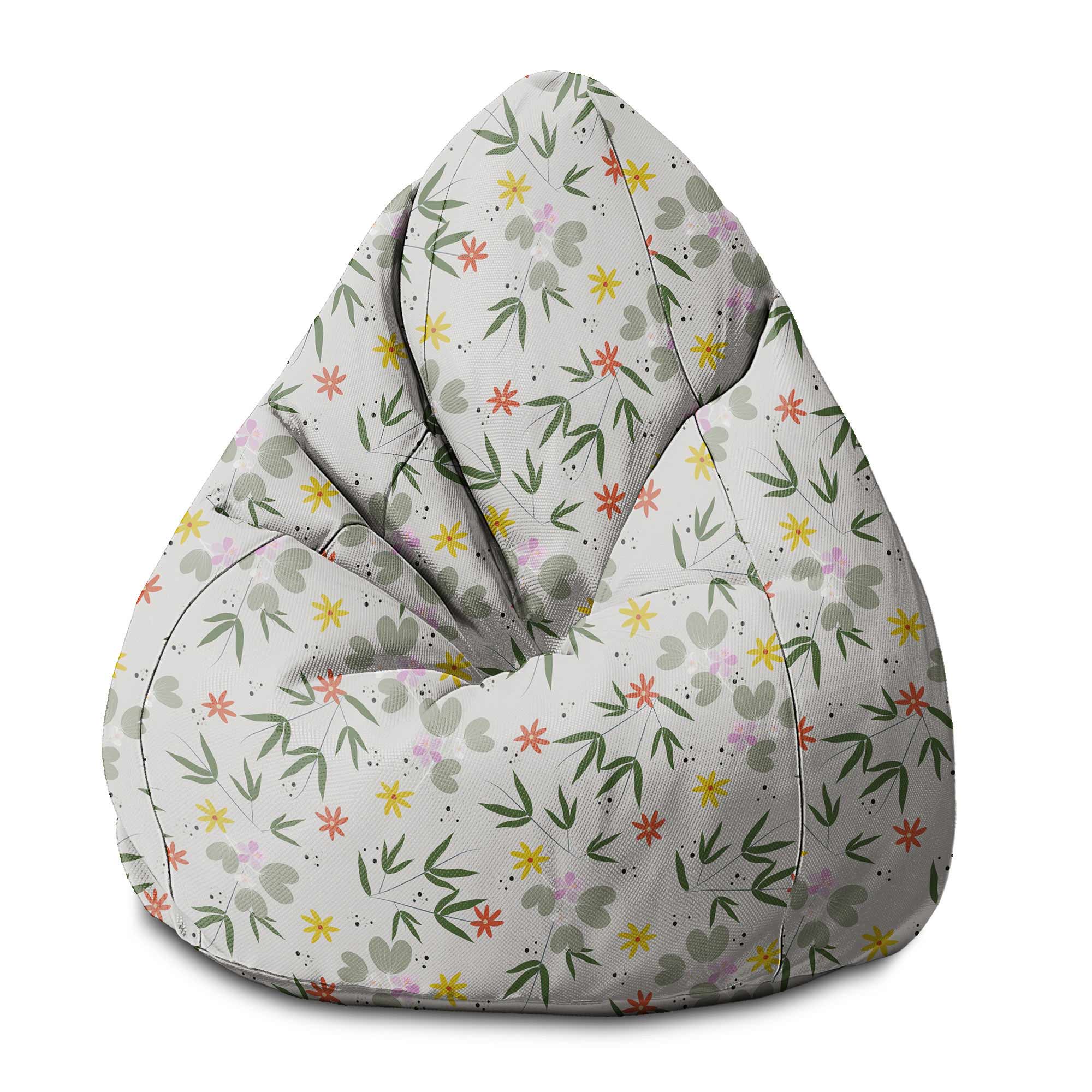 Sedací vak Pearshape Kvet Kreslenie-S-Zamat