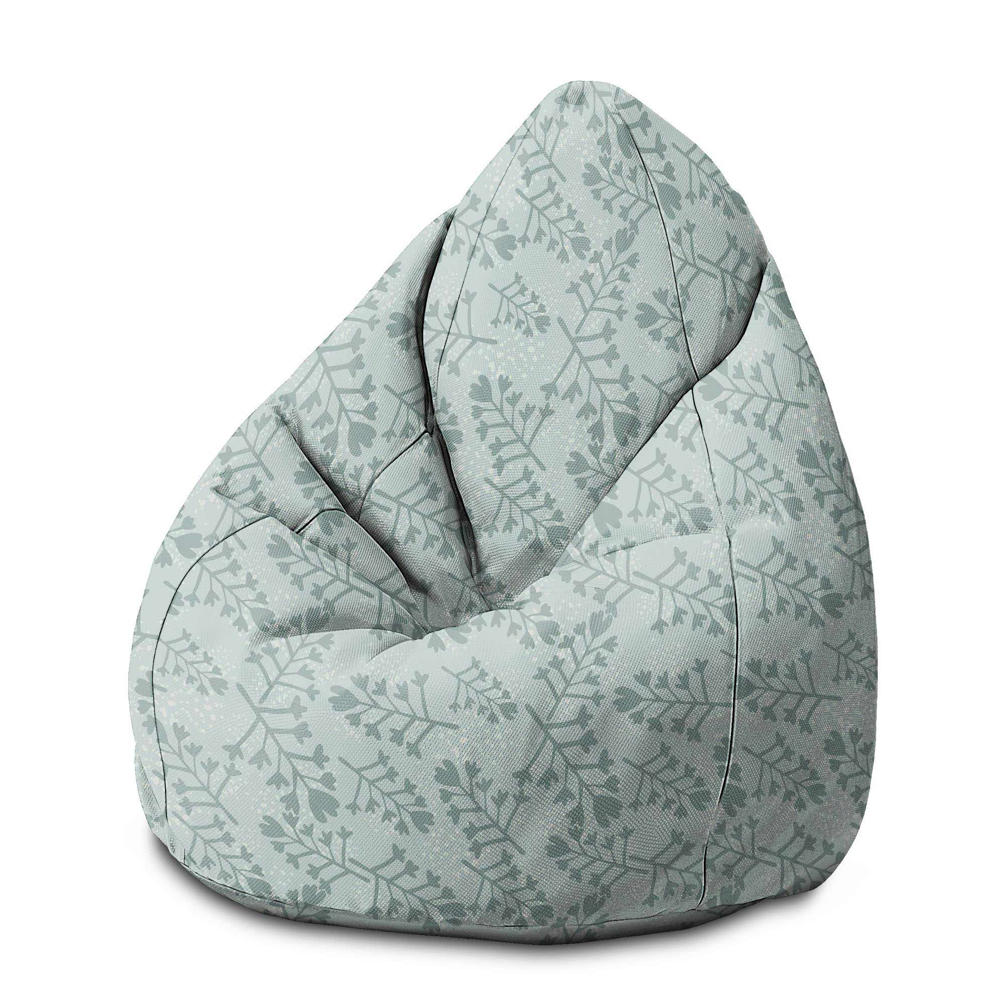Puf Pearshape s květinovým a větvovým vzorem M-Velvet