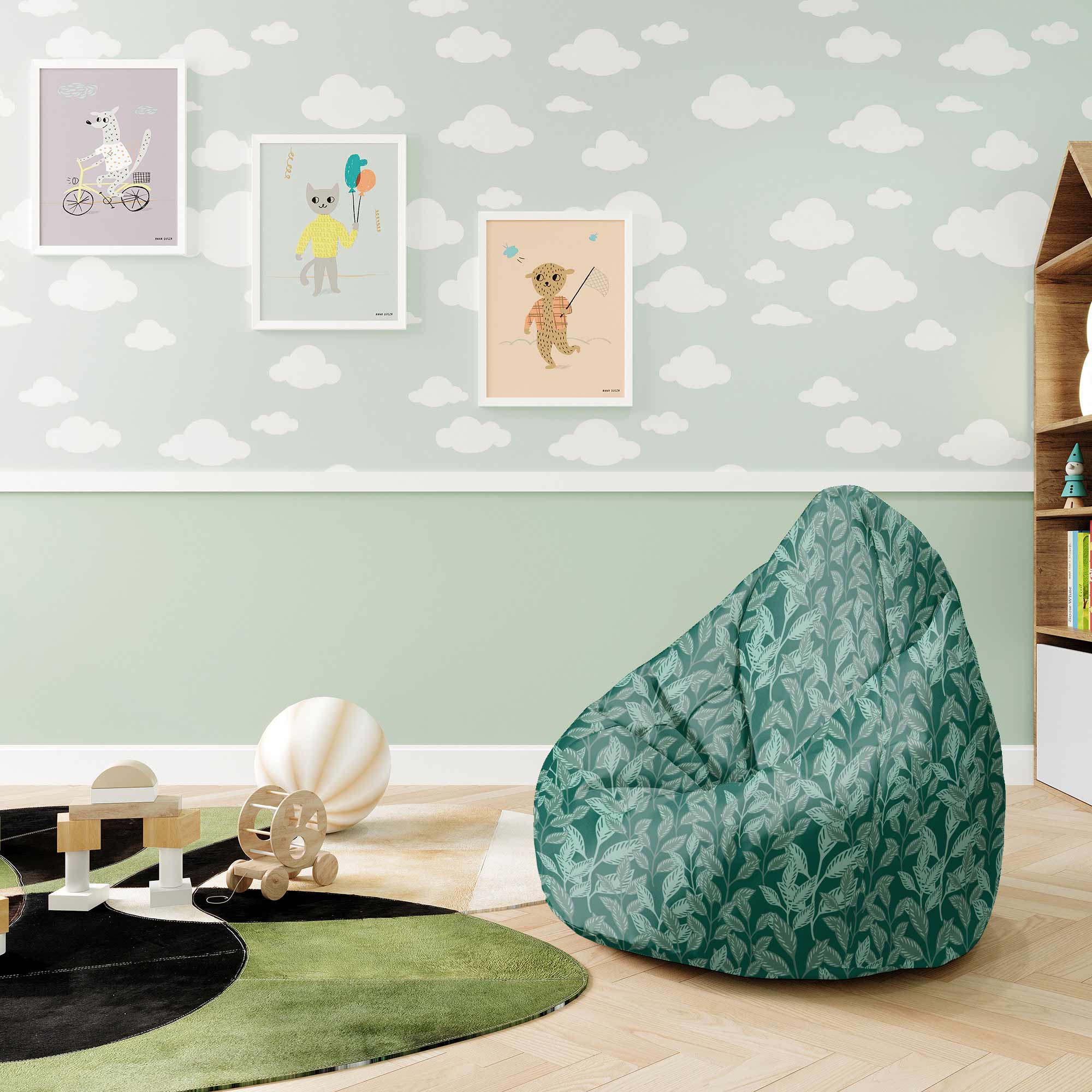 Puf Pearshape Zahradní Rostliny-S-Velvet
