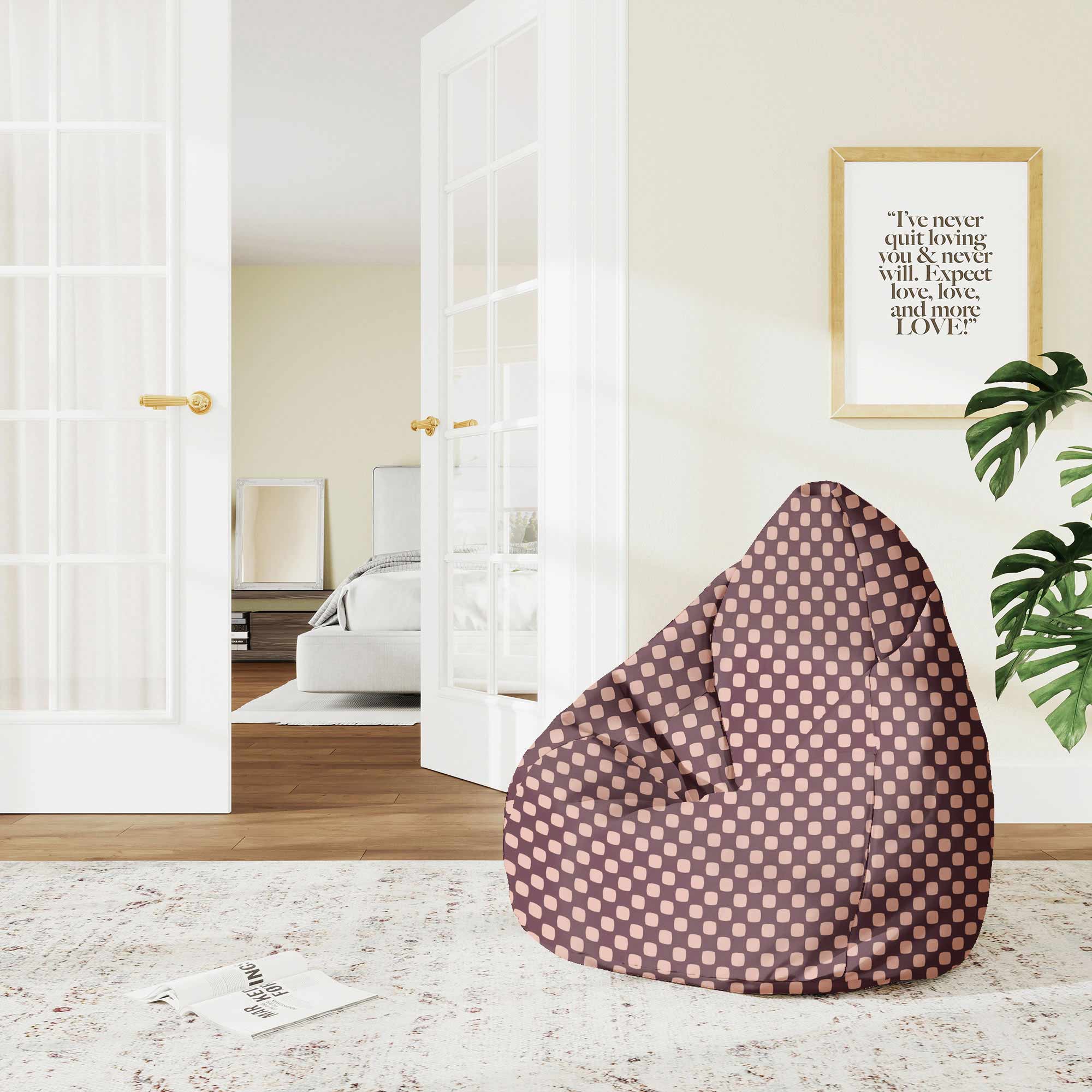 Puf Pearshape Geometric Squares-M-Oxford