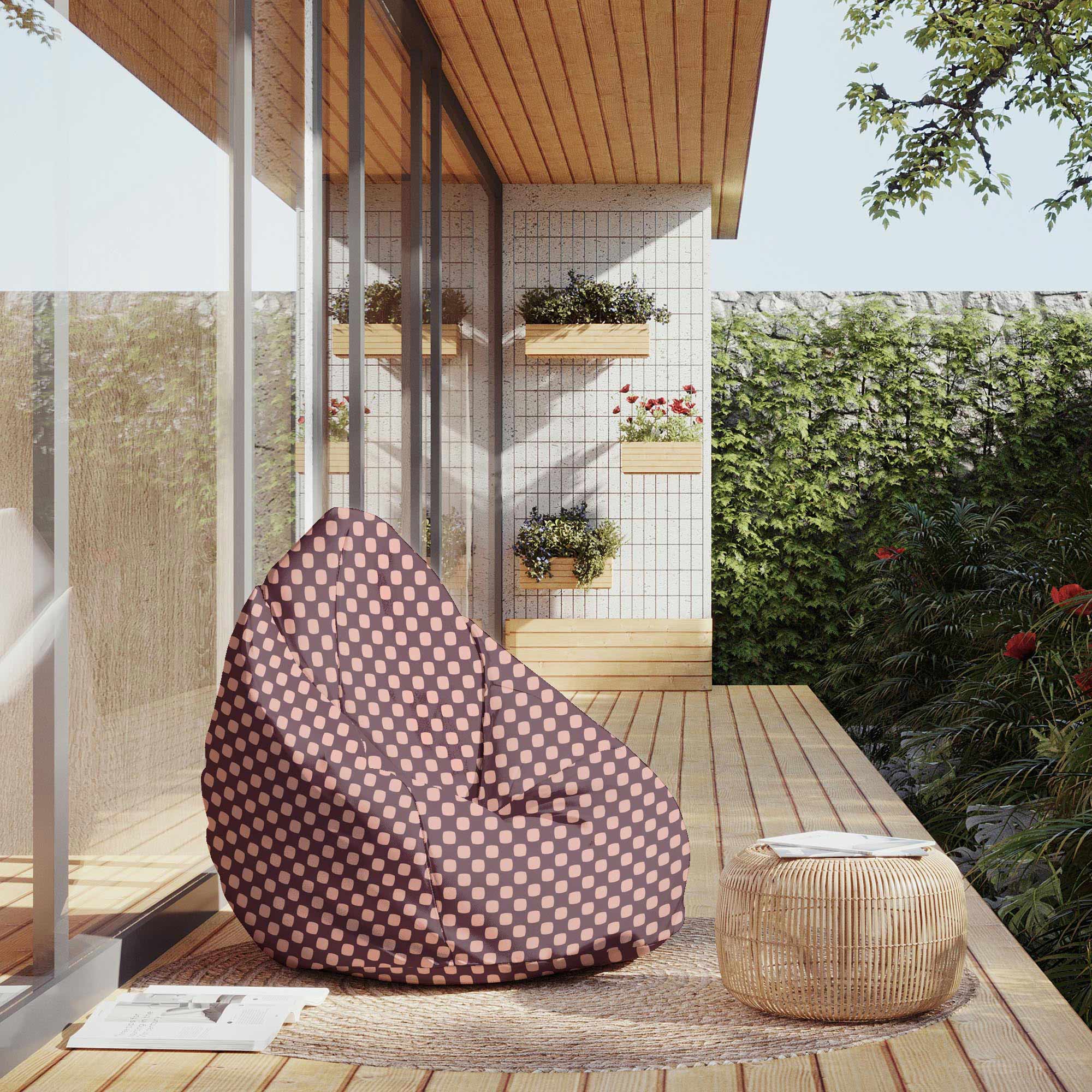 Puf Pearshape Geometric Squares-M-Oxford