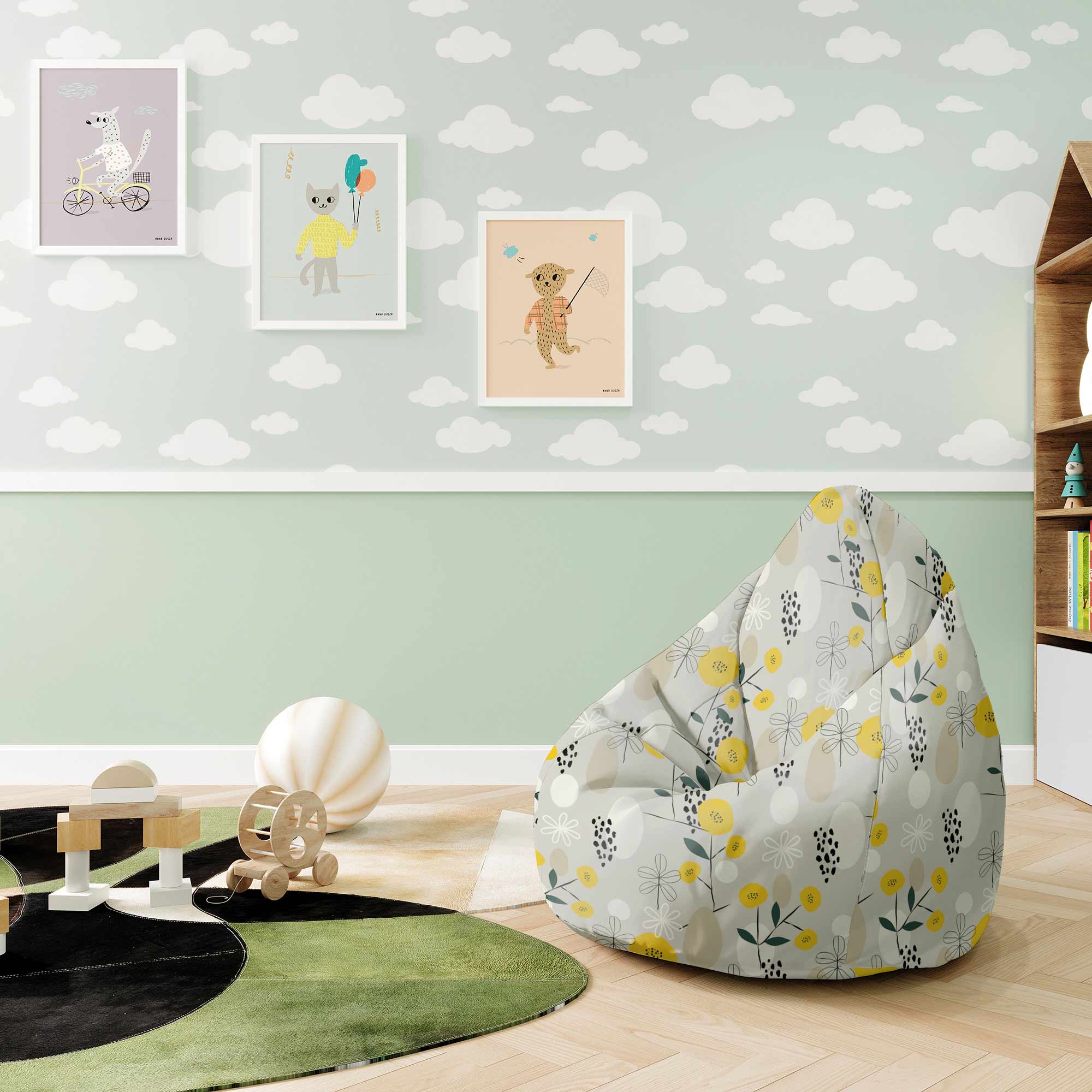 Puf Pearshape I Like Scandi-S-Oxford