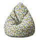 Puf Pearshape Lemon Flowers-S-Oxford