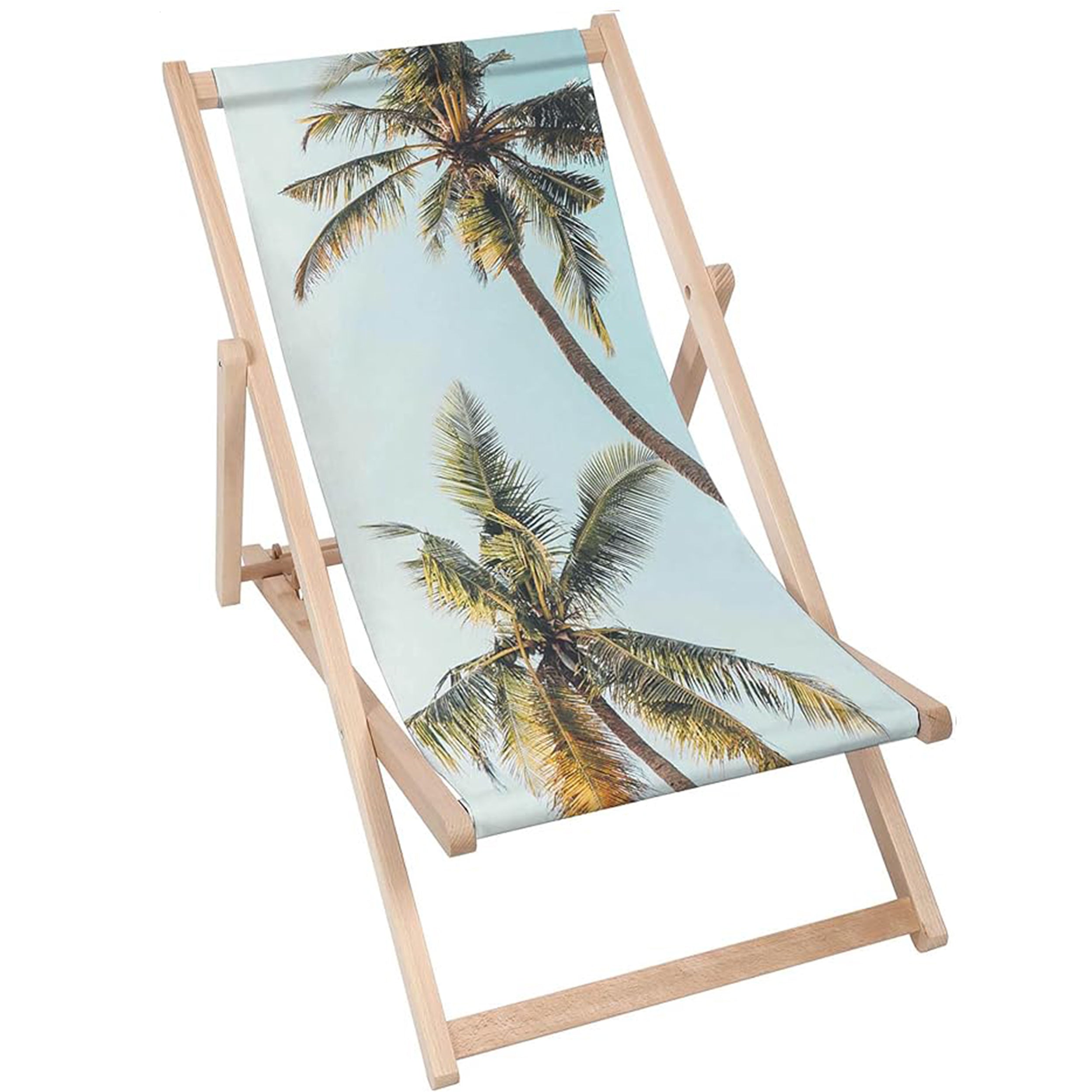 Dřevěné lehátko Palm Tree