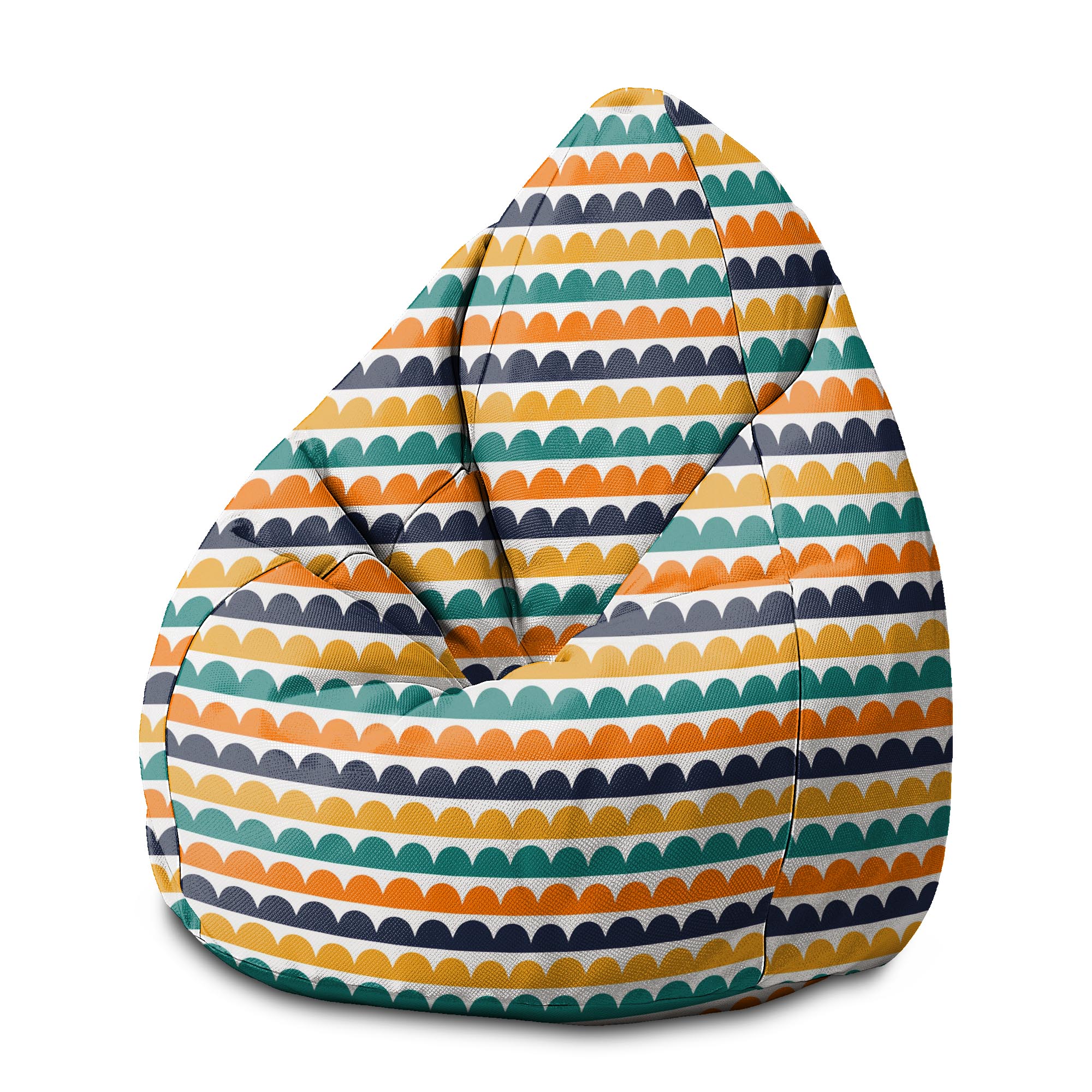 Pearshape Pouf Abstract Half Dots-M-Oxford