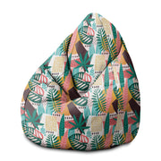 Puf Pearshape Abstraktná Monstera-M-Zamat