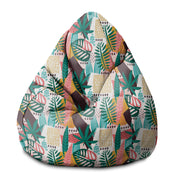 Pearshape Pouf Abstract Monstera-S-Oxford