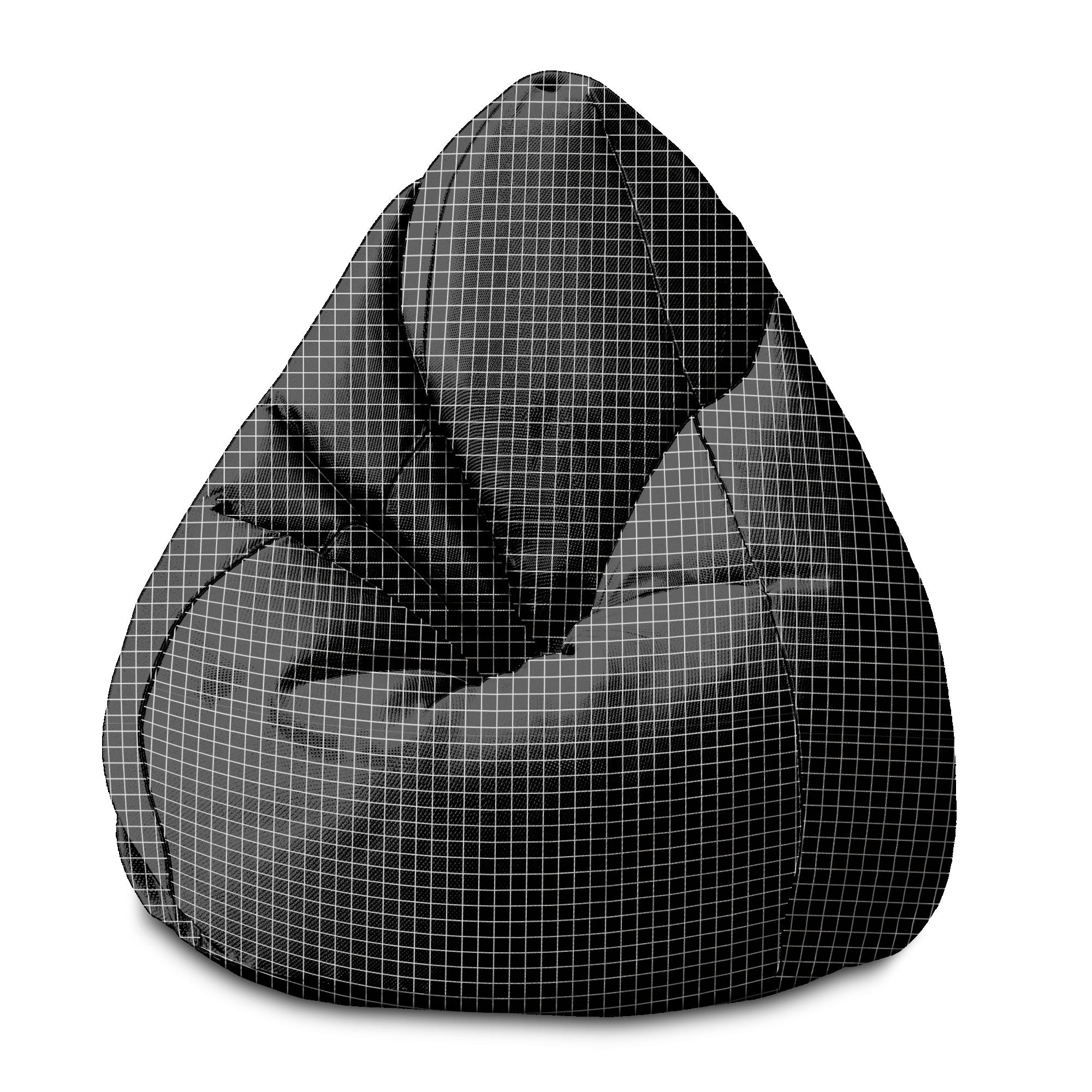Puf Pearshape Estetická mriežka-S-Zamat