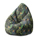 Pearshape Pouf Watercolor on Black-M-Oxford