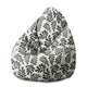 Puf Pearshape Artistic Abstract Leaves-M-Oxford