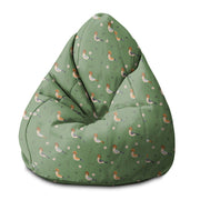 Pearshape Pouf Birds and Berries-S-Velvet