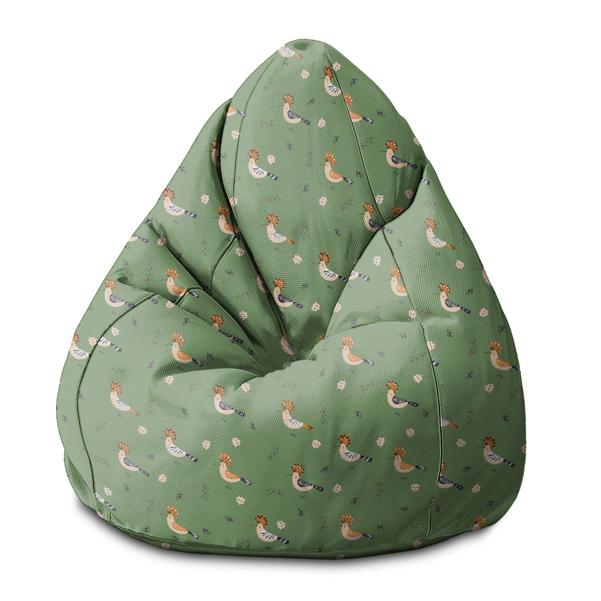 Pearshape Pouf Birds and Berries-S-Velvet