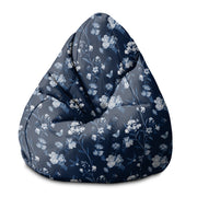 Puf Pearshape modrý Botanical-S-Velvet