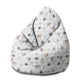 Sedací vak Pearshape Chevron a kvety-M-Zamat