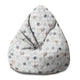 Sedací vak Pearshape Chevron a kvety-S-Zamat