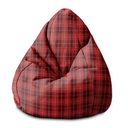 Puf Birnenform Weihnachtsrot Kariert