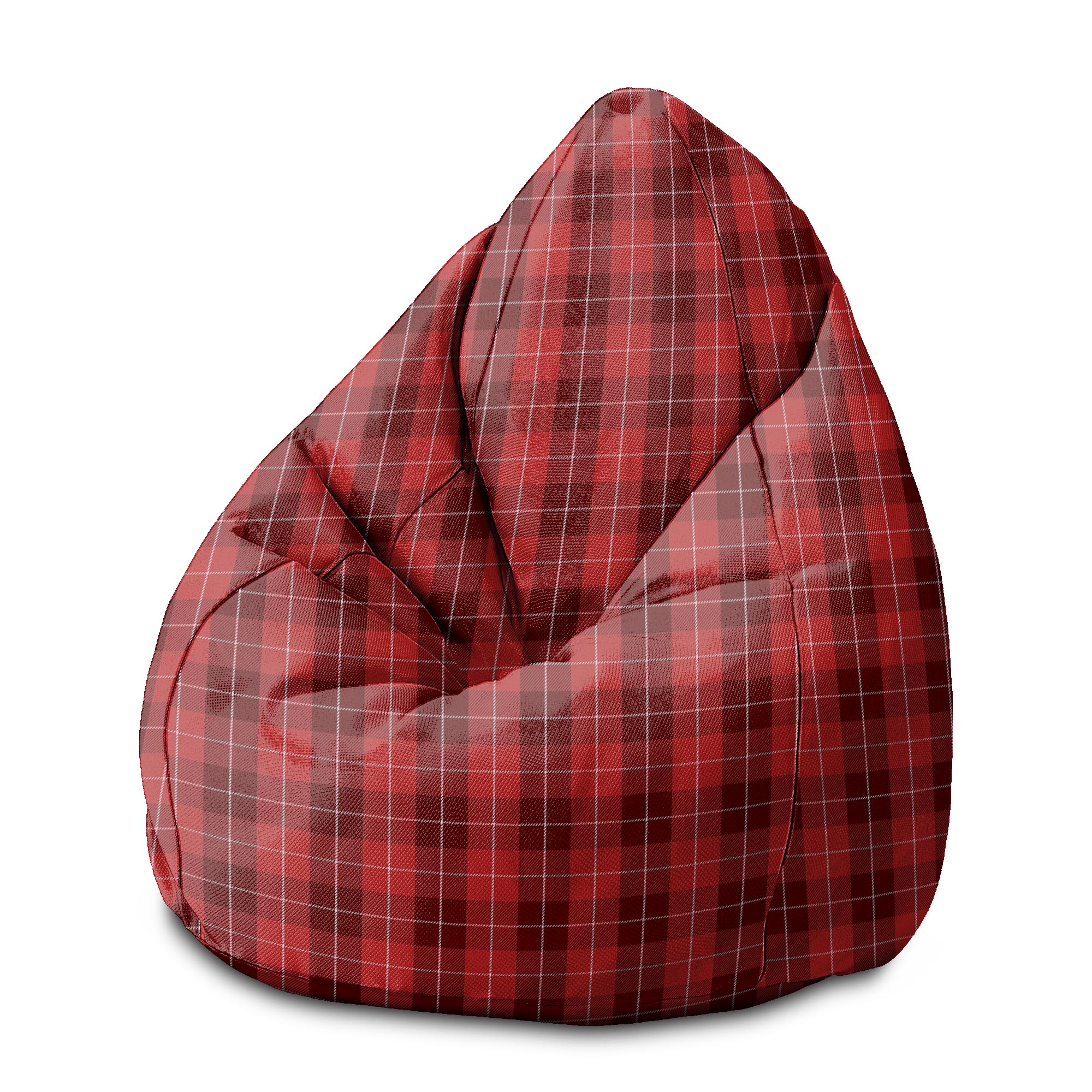 Puf Pearshape Vánoční červená kostka M-Oxford