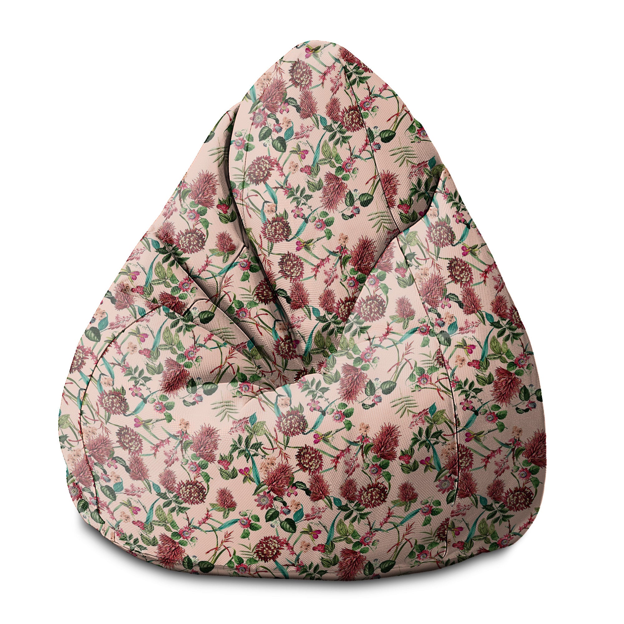 Sedací vak Pearshape Dark Jungle Pink